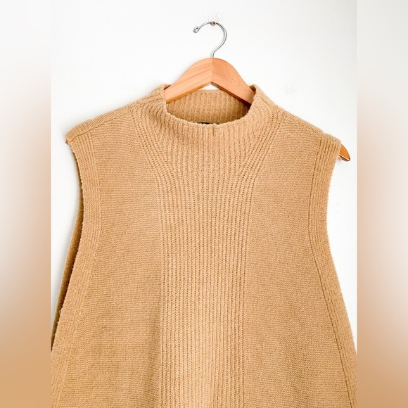 Banana Republic Sleeveless Cowl Turtleneck Pullover Wool Sweater Alpaca Spandex - Picture 8 of 10